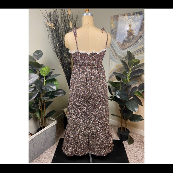 SOLD on Mercari 🌸VINTAGE 70s Long Maxi Floral Country Dress Ruffles Summer - Picture 4 of 6